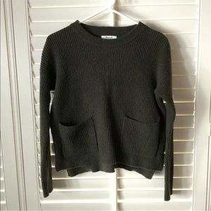 NWT Madewell Patch Pocket Pullover Sweater Green M